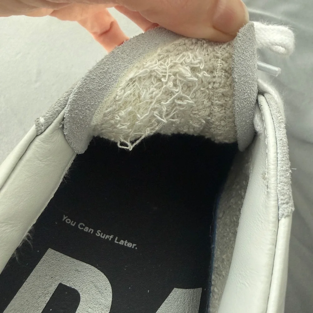 P448‎ John Sneakers Women 38 White Grey Leopard Calf Hair Yellow Low Top Italy